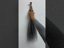 Carregar e reproduzir vídeo no visualizador da Galeria, Cabelo Liso Colorido Solto 60cm Cor Cinza