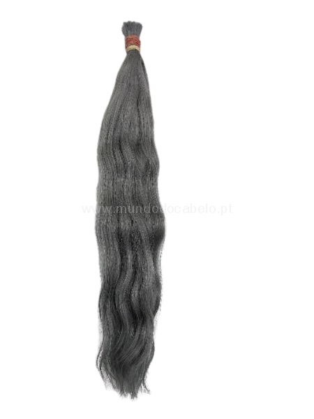 Cabelo Ondulado Colorido Solto 50cm Cinza